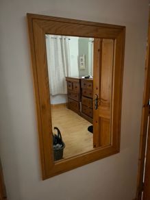 solid wood mirror