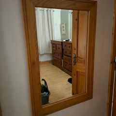 solid wood mirror