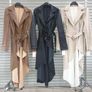 Camel jacket leather Basque long back Image 3