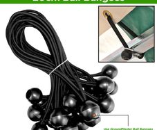20cm Ball Bungees - Black
