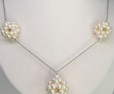 Silver AAA Fresh Water Pearl Necklace (70.00 Ct) - Sterling Silver