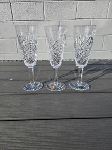 Vintage Waterford Crystal Champagne Flutes