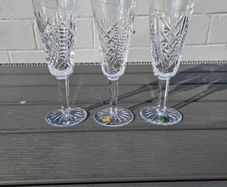 Vintage Waterford Crystal Champagne Flutes