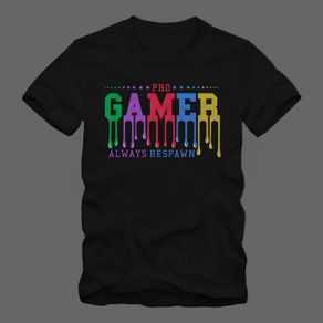 Pro gamer always respawn, gamer t shirt, gaming t shirt