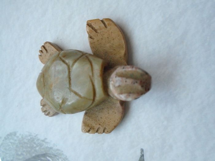 Soapstone turtle ornament, Ornament, Carving,
