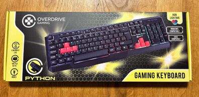 BNIB Python Overdrive RGB Gaming Keyboard Wired LED Backlit