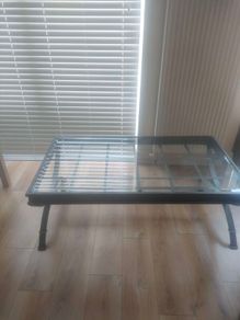 cast iron/glass coffee table