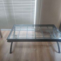 cast iron/glass coffee table