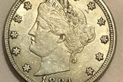 1884 5 cents UNC