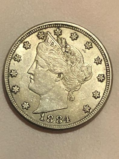 1884 5 cents UNC