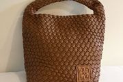 NEW woven bottega inspired bag brown
