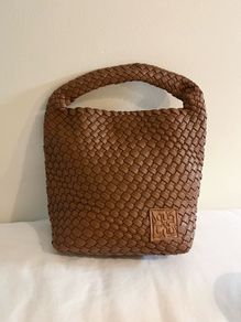 NEW woven bottega inspired bag brown