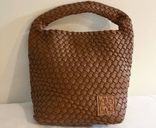 NEW woven bottega inspired bag brown