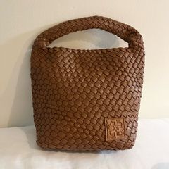 NEW woven bottega inspired bag brown