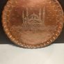 Antique 8" Taj Mahal Ornate Copper Tray Image 9