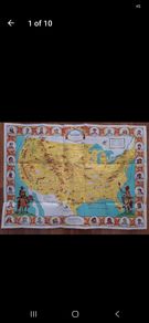 1950s Rare Map Of The Old West Danny Arnold