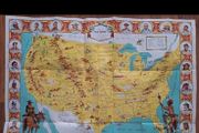 1950s Rare Map Of The Old West Danny Arnold