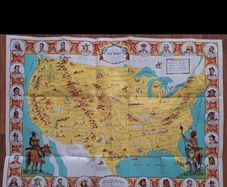 1950s Rare Map Of The Old West Danny Arnold