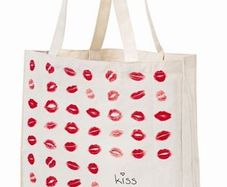 "Kiss Goodbye to Breast Cancer" Canvas Shopping Bag