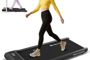 Walking Pad Smart AI Under Desk Treadmill Portable Small 2 in 1 Treadmills for Home Office Jogging Running Machine TicSports Zwift Kinomap with LED Display Remote Control 6 KMH Easy Storage