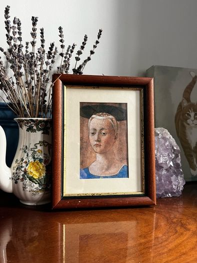 Vintage Madonna del Parto Renaissance Print Framed