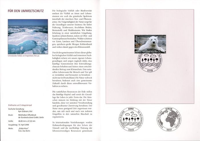2008 Bundes Republic Deutschland (Germany) Federal Annual Stamp EFT Collection 2008. Includes 49 images of contents