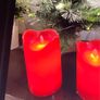 2 Red Battery Candles Image 2