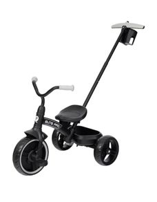 QPlay Elite Pro 2-in-1 Trike with Push Bar Black