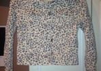 HnM leopard print mini denim jacket