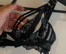 Open cup bra.