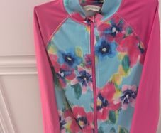 Girls 9-11 Uv Protection Zip Up