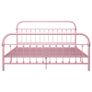 Bed Frame Pink Metal 180x200 cm Image 3