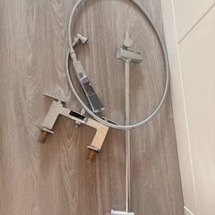 chrome bathroom mixer tap & extension pole.