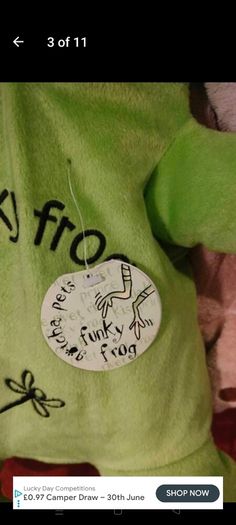 Gotcha pets, funky frog, waterbottle cover or Bag.  new with tags