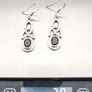 Vintage Sterling Silver And Garnet Earrings Image 8