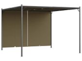 Garden Pergola with Retractable Roof 3x3 m Taupe 180 g/m2
