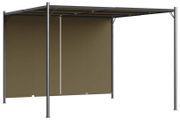 Garden Pergola with Retractable Roof 3x3 m Taupe 180 g/m2