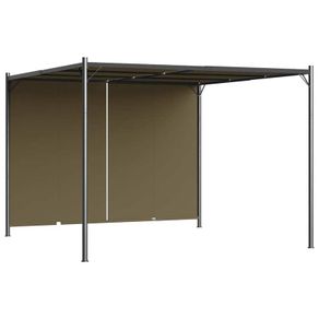 Garden Pergola with Retractable Roof 3x3 m Taupe 180 g/m2