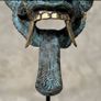 Chinese Mask Sculpture - Patinated Bronze Image 6