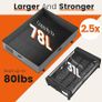 XXXL 78L Under Bed Storage on Wheels, 2-Pack Rolling Storage Containers with Clear Lid & Label, Heavy-Duty Metal Frame, Easy Pull-out, Underbed Storage Bins for Clothes, Shoes, Blankets, and Toys Image 2