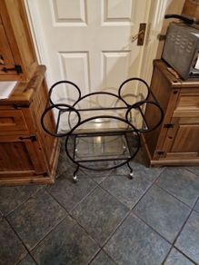 Disney glass and metal table