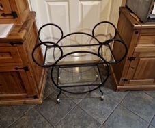 Disney glass and metal table