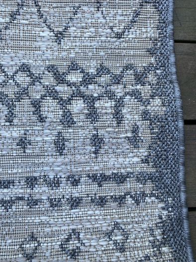 New 240cm x 58cm distressed oatmeal and grey indoor/outdoor runner