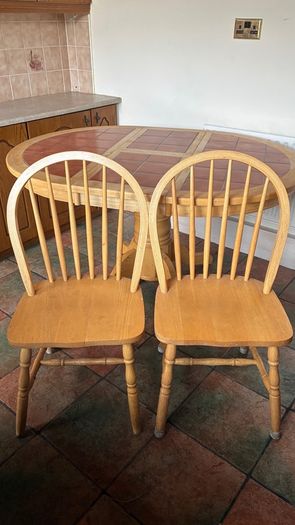 table and two chairs