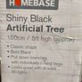 5ft Black Artificial Christmas Tree Image 2