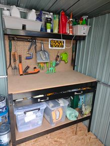 Work bench with drawer and storage