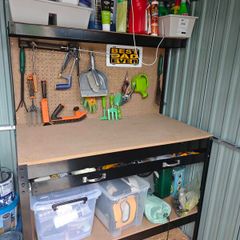Work bench with drawer and storage