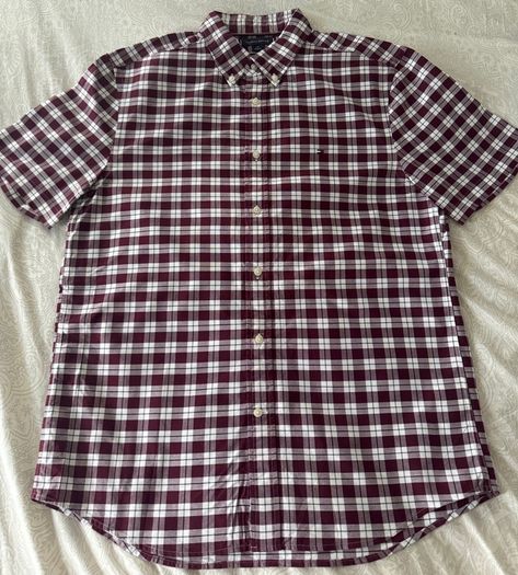Tommy Hilfiger Burgundy Check Shirt  L