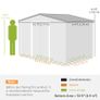 Metal Storage Shed Tool Box with Foundation 9 x 6FT Image 2