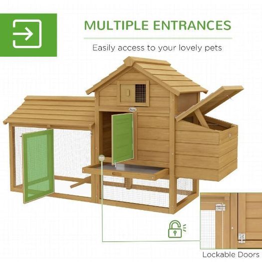 Small Chicken Coop with Run & Nesting Box